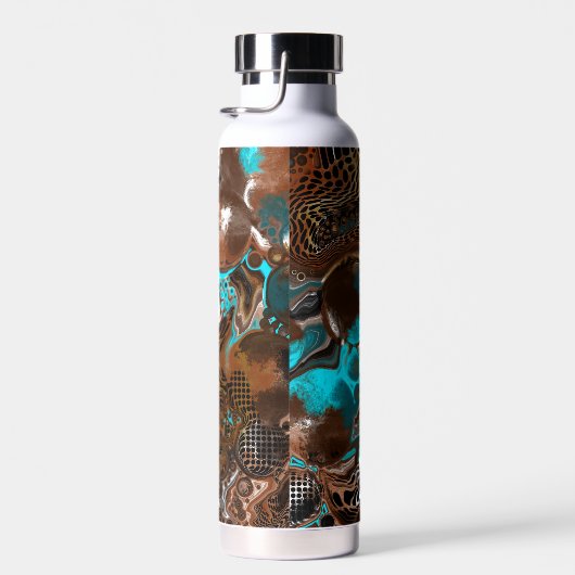 パーソナライズされたカラフル大理石の流水芸術 ウォーターボトル (右面)