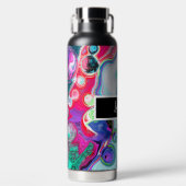 パーソナライズされたカラフル大理石の流水芸術 ウォーターボトル (正面)