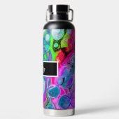 パーソナライズされたカラフル大理石の流水芸術 ウォーターボトル (背面)