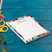 パーソナライズされたカラフル学用品先生 ノートパッド