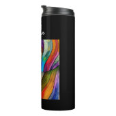 パーソナライズされたカラフル抽象芸術かわいらし女子 タンブラー (回転右)