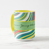 パーソナライズされたカラフル抽象芸術 マグカップ (正面左)