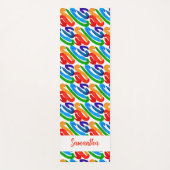 パーソナライズされたカラフル抽象芸術 ヨガマット (正面)