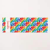 パーソナライズされたカラフル抽象芸術 ヨガマット (正面(横))