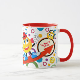 パーソナライズされたカラフル漫画絵文字デザインMUG マグカップ