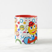 パーソナライズされたカラフル漫画絵文字デザインMUG マグカップ (中央)