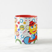 パーソナライズされたカラフル漫画絵文字デザインMUG マグカップ (中央)