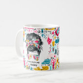 パーソナライズされたカラフル爪、 ネイルテックライフドードル コーヒーマグカップ (正面左)