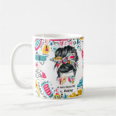 パーソナライズされたカラフル爪、 ネイルテックライフドードル コーヒーマグカップ (左)