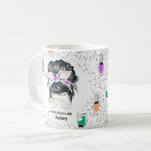 パーソナライズされたカラフル爪、 ネイルテック・ライフ・おもしろい コーヒーマグカップ (正面左)