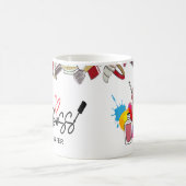 パーソナライズされたカラフル爪、 ネイルボステックMag コーヒーマグカップ (中央)
