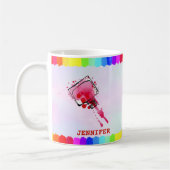 パーソナライズされたカラフル爪、 ネイル コーヒーマグカップ (左)