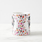 パーソナライズされたカラフル爪、 ネイル コーヒーマグカップ (中央)