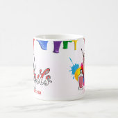 パーソナライズされたカラフル爪、 ネイル コーヒーマグカップ (中央)