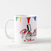 パーソナライズされたカラフル爪、 ネイル コーヒーマグカップ (左)