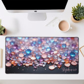 パーソナライズされたカラフル玉石 デスクマット