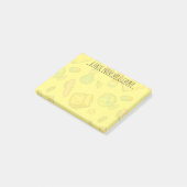 パーソナライズされたカラフル用品パターン ポストイット (アングル)