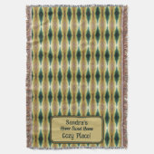 パーソナライズされたカラフル紅葉、抽象芸術 スローブランケット (正面縦)