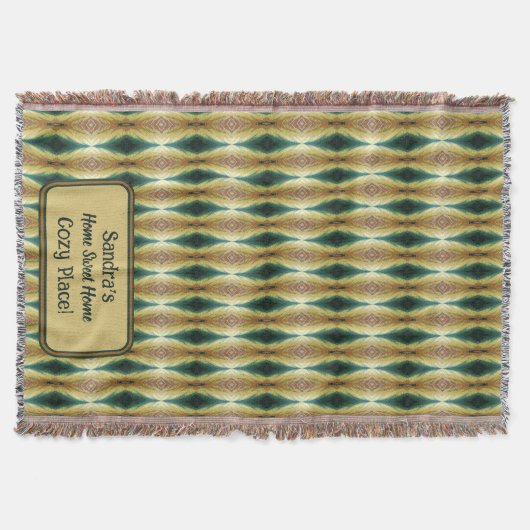 パーソナライズされたカラフル紅葉、抽象芸術 スローブランケット (正面)