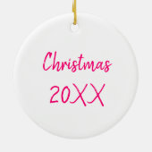 パーソナライズされたカラフル蝶パーソナライズされた名 セラミックオーナメント (裏面)