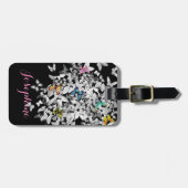 パーソナライズされたカラフル蝶ラゲッジタグ ラゲッジタグ (正面横)