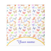 パーソナライズされたカラフル蝶 ノートパッド (正面)