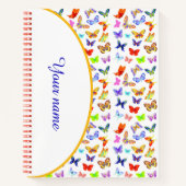 パーソナライズされたカラフル蝶 ノートブック (正面)