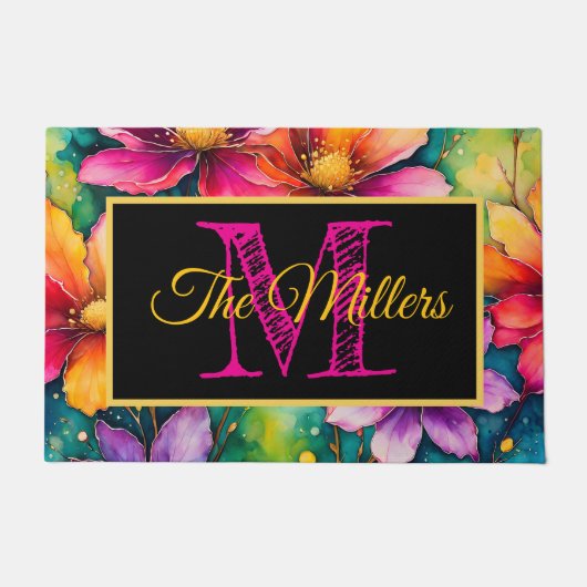 パーソナライズされたカラフル ドアマット (正面)