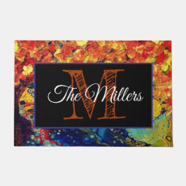 パーソナライズされたカラフル ドアマット