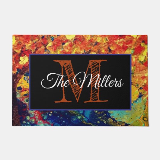パーソナライズされたカラフル ドアマット (正面)