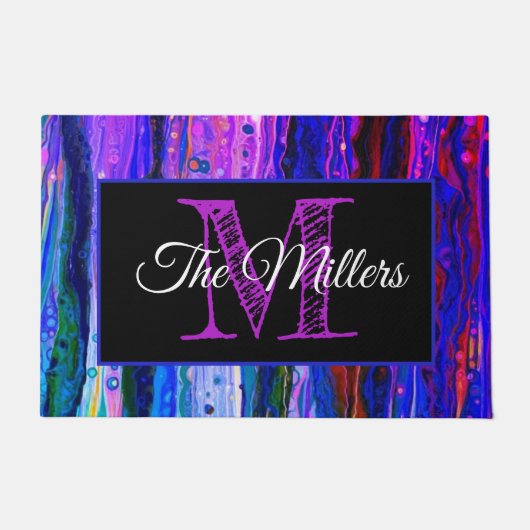 パーソナライズされたカラフル ドアマット (正面)