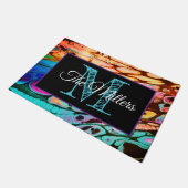 パーソナライズされたカラフル ドアマット (アングル)