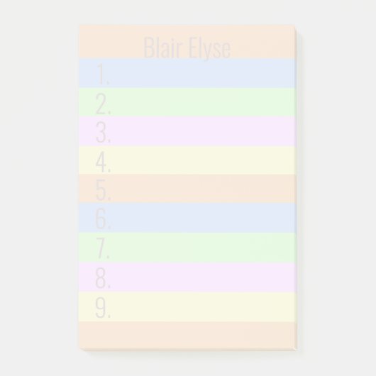 パーソナライズされたカラフル ポストイット (正面)