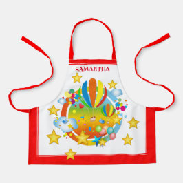 パーソナライズされたカラフルBalloon Kids エプロン