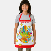 パーソナライズされたカラフルBalloon Kids エプロン (インサイチュ)