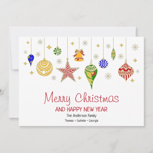 パーソナライズされたカラフルChristmas Bables (正面)