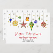 パーソナライズされたカラフルChristmas Bables (正面/裏面)