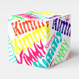 パーソナライズされたカラフルNeon "Name in Lights" フェイバーボックス