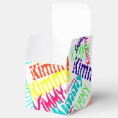 パーソナライズされたカラフルNeon "Name in Lights" フェイバーボックス (オープン)