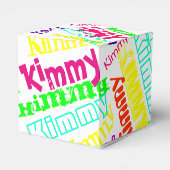 パーソナライズされたカラフルNeon "Name in Lights" フェイバーボックス (裏面サイド)