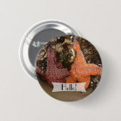 パーソナライズされたカラフルStarfish/Sea Star写真3 缶バッジ (正面&裏面)