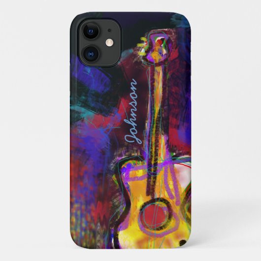 パーソナライズされたカラー絵画ギター Case-Mate iPhoneケース (裏面)
