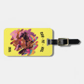 パーソナライズされたカリブのカーニバルをテーマにした荷札 ラゲッジタグ (正面横)