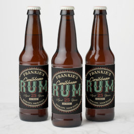 パーソナライズされたカリブ海ラム酒ボトルラベルバー ビールラベル