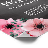 パーソナライズされたカルボ結婚ード |ウェルカムサイン ポスター (角)