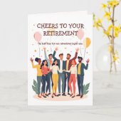 パーソナライズされたカード – 仕事仲間のお別れ カード (黄色い花)