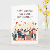 パーソナライズされたカード – 仕事仲間のお別れ カード (黄色い花)