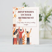 パーソナライズされたカード – 仕事仲間のお別れ サンキューカード (スタンド正面)