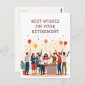 パーソナライズされたカード – 仕事仲間のお別れ ポストカード (正面/裏面)