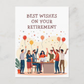 パーソナライズされたカード – 仕事仲間のお別れ ポストカード (正面)